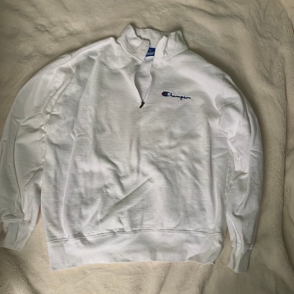 Very Rare! Vintage Champion 1/4 Zip Sweatshirt - Picture 4 of 6